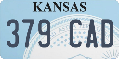KS license plate 379CAD