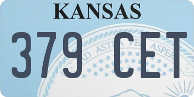KS license plate 379CET