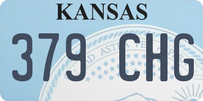 KS license plate 379CHG