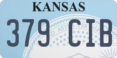 KS license plate 379CIB