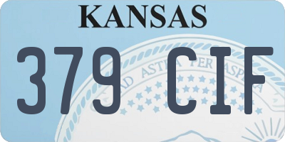 KS license plate 379CIF