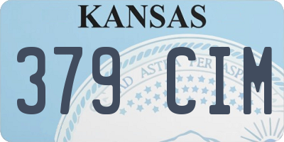 KS license plate 379CIM