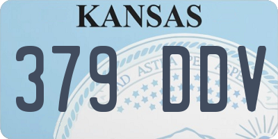 KS license plate 379DDV