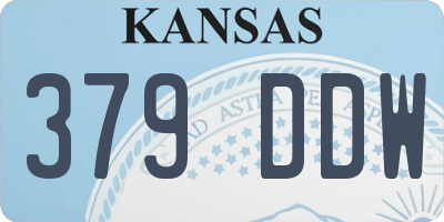KS license plate 379DDW