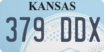 KS license plate 379DDX