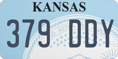 KS license plate 379DDY