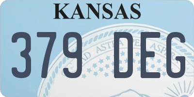 KS license plate 379DEG