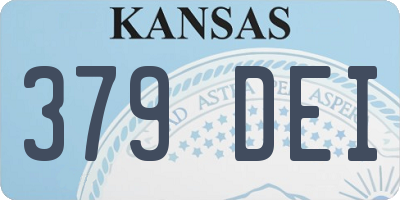 KS license plate 379DEI