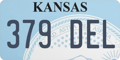 KS license plate 379DEL