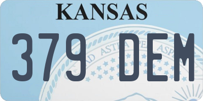 KS license plate 379DEM
