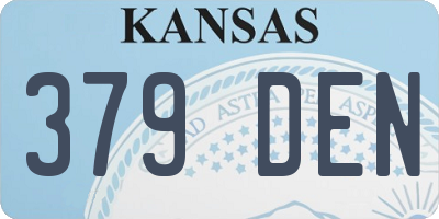 KS license plate 379DEN