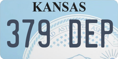 KS license plate 379DEP