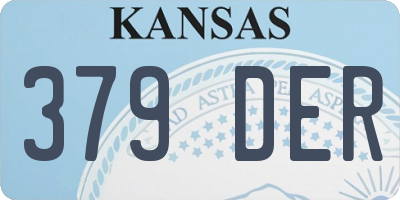 KS license plate 379DER
