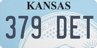 KS license plate 379DET