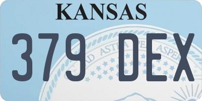 KS license plate 379DEX