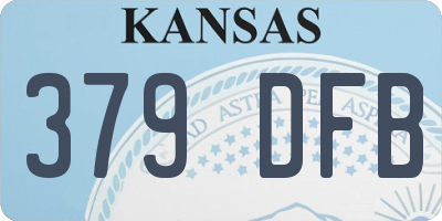 KS license plate 379DFB