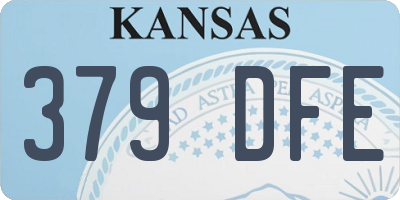 KS license plate 379DFE