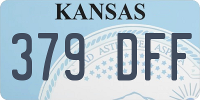 KS license plate 379DFF