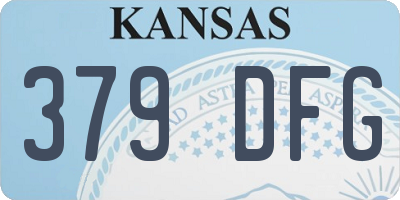 KS license plate 379DFG