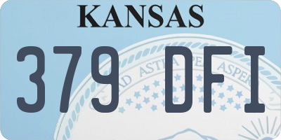 KS license plate 379DFI