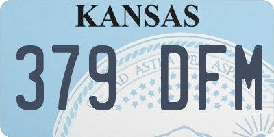 KS license plate 379DFM