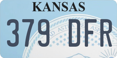 KS license plate 379DFR