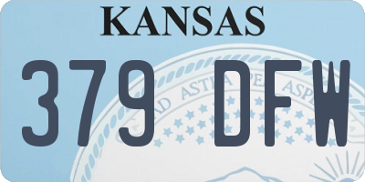 KS license plate 379DFW