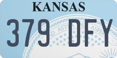 KS license plate 379DFY