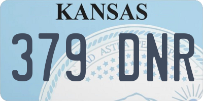 KS license plate 379DNR
