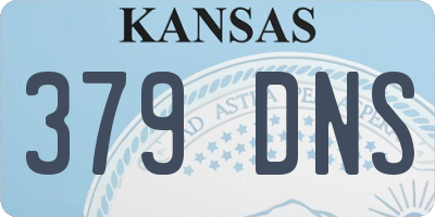 KS license plate 379DNS