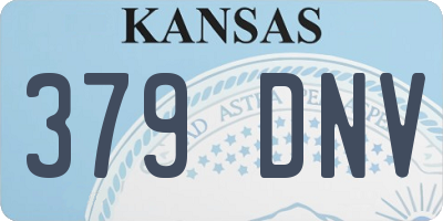 KS license plate 379DNV