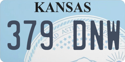 KS license plate 379DNW