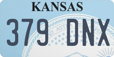 KS license plate 379DNX
