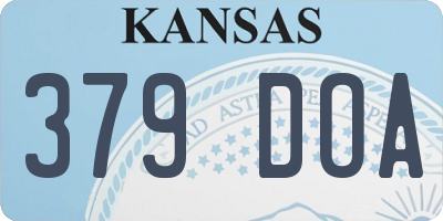 KS license plate 379DOA