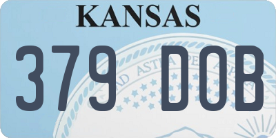 KS license plate 379DOB