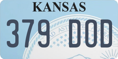 KS license plate 379DOD