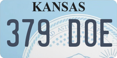KS license plate 379DOE