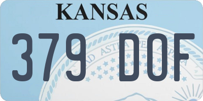 KS license plate 379DOF