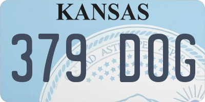 KS license plate 379DOG