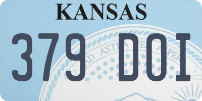 KS license plate 379DOI