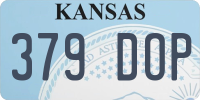 KS license plate 379DOP