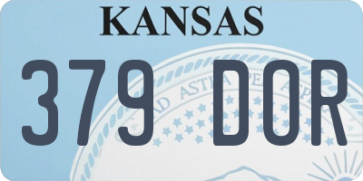 KS license plate 379DOR