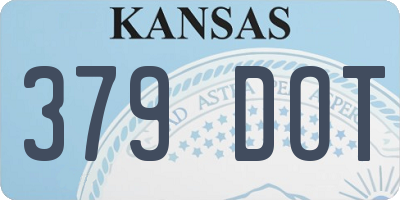 KS license plate 379DOT