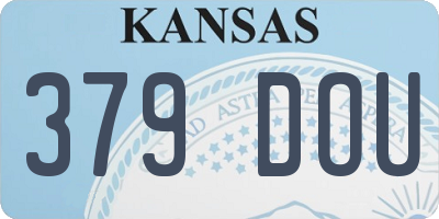 KS license plate 379DOU