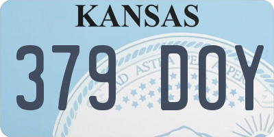 KS license plate 379DOY