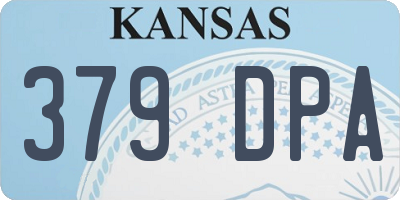 KS license plate 379DPA