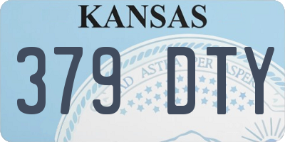 KS license plate 379DTY