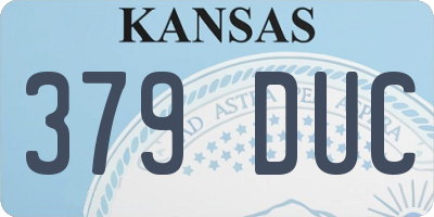 KS license plate 379DUC