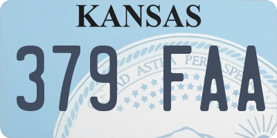 KS license plate 379FAA