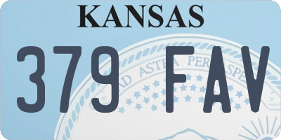 KS license plate 379FAV